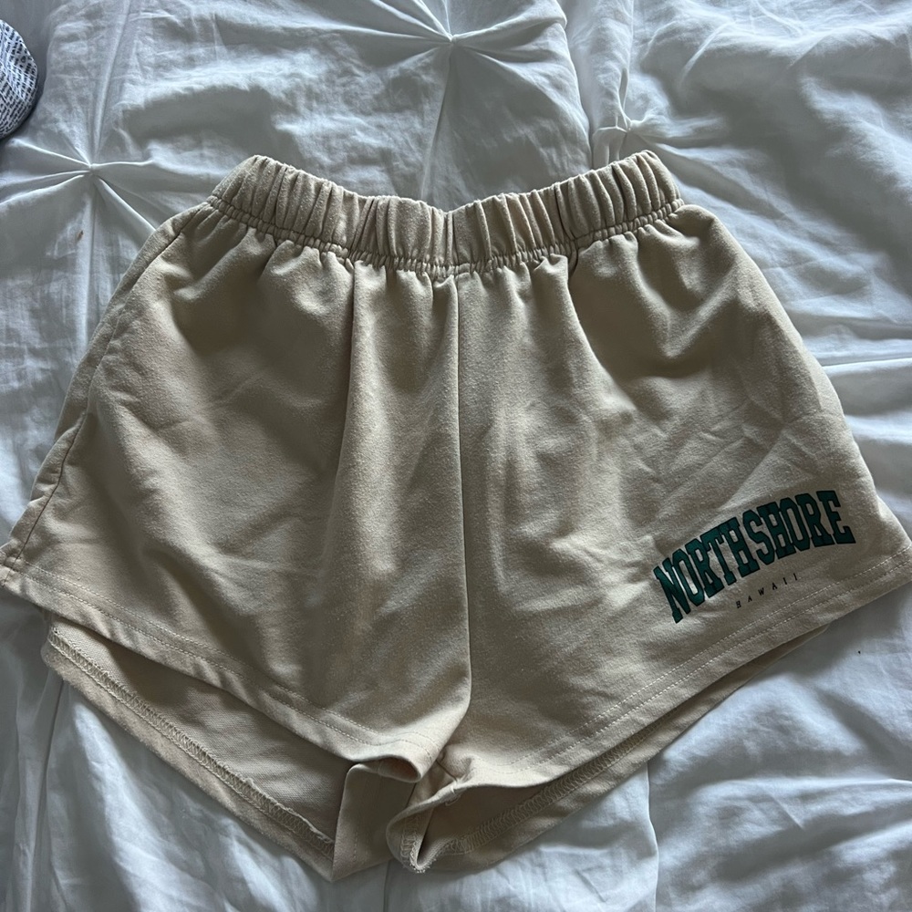 Tan colored shorts